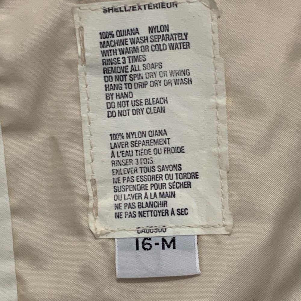 Vintage 80’s London Fog Nylon Rain Coat In Cream - Picture 11 of 14